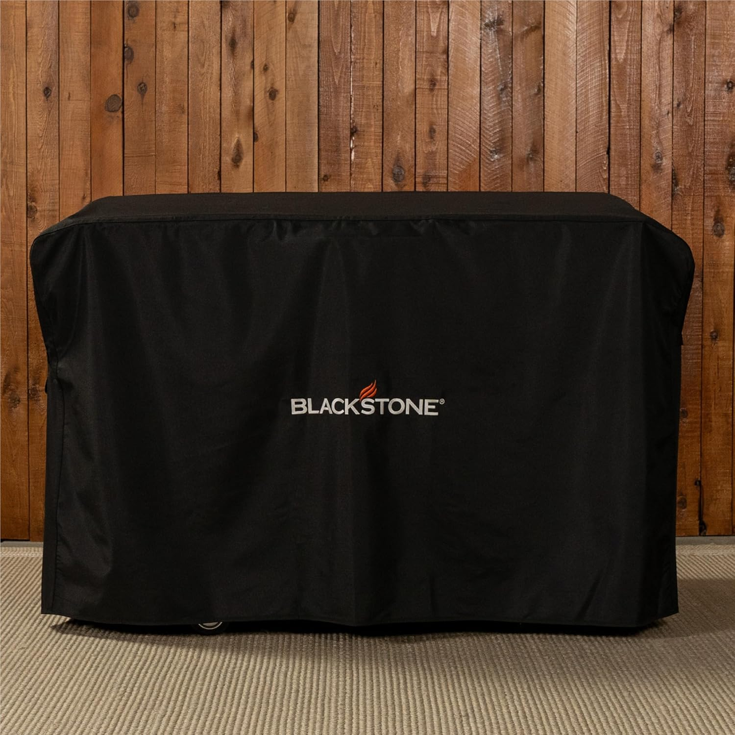 Blackstone 5483 Griddle Cover Fits 28 Inches Griddle Cooking Station with Hood Water Resistant, Weather Resistant, Heavy Duty 600D Polyester Flat Top Gas Grill Cover with Cinch Straps 28" Black