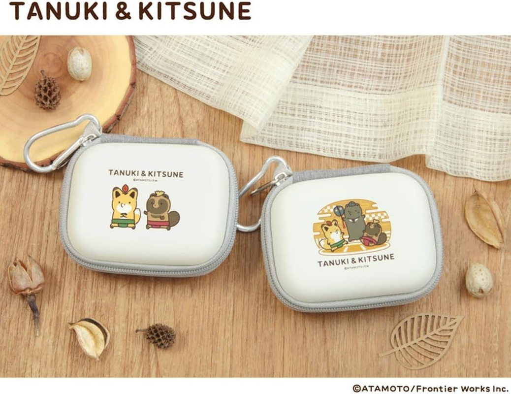 Grand Thunk Gadget Pouch, Small Hard Pouch, Storage, Small Items, Raccoon and Fox Gadget Pouch, SS Cable, Compact, Travel, Business Trip - Tanuki And Fox image number 3