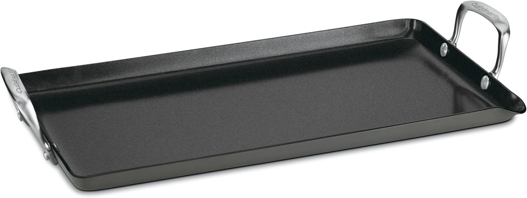 Cuisinart Greengourmet Hard-Anodized Nonstick 11-Inch Square Grill Pan - 18-Inch, Double Burner Griddle