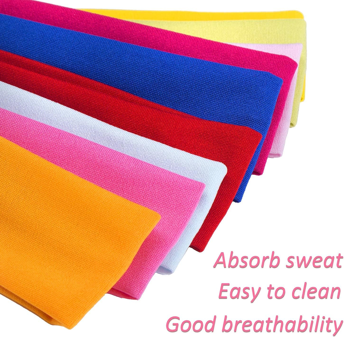 DERAYEE Headbands,Fashion Hair Bands Stretch Elastic Yoga Headband for Women Men Girls Sports Headwraps Non Slip - Headbands Color-A image number 3