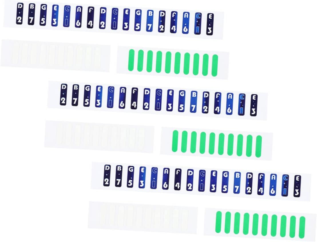 CORHAD 17 Keys Note Stickers Musical Scale Stickers for Thumb Piano Beginner Piano Stickers Supplies