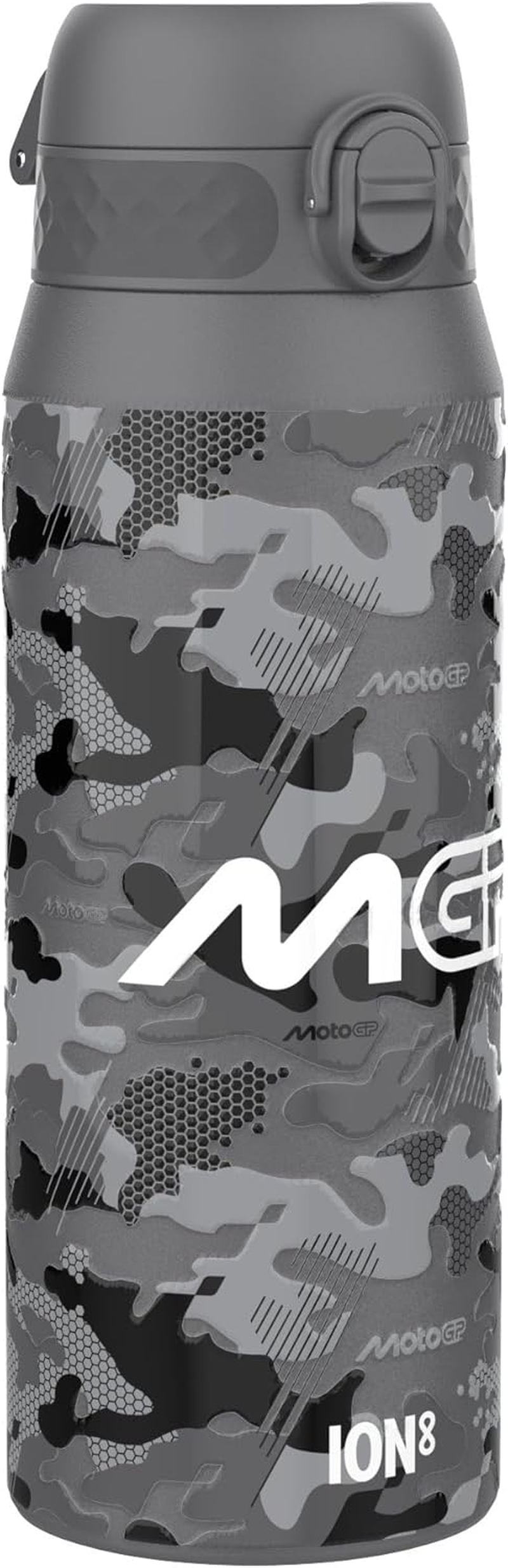 ION8 Thermal Water Bottle 750 Ml/24 Oz Leak-Proof & BPA Free Insulated Drinking Bottle, Triple Lock Lid to Prevent Spills, Vacuum Insulated Themoshield Stainless Steel, Carry Handle, Motogp Lean