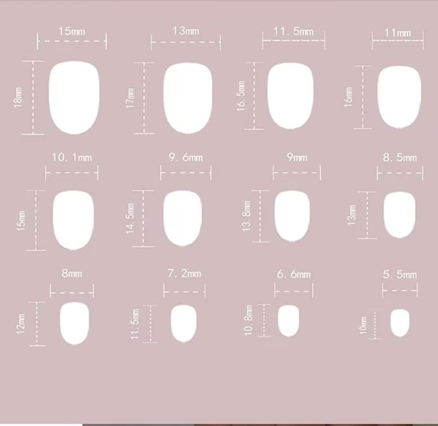 KAVI' S 24 Pcs Almond Stick on Nails, Glitter Pink Press on Nails Short Length, Stiletto Acrylic White Tip Fake Nails with Jelly Adhesive Tabs for Women Girls Nails Art image number 5