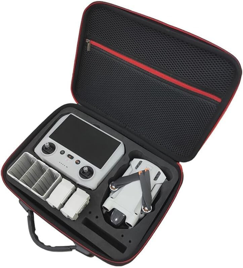 TINMAGI Carry Case for DJI Mini 3/Mini 3 Pro, Portable Travel Bag with Carry Handle, Drone Bag, Waterproof Hardshell Storage Case for DJI RC Accessories, Black, Black image number 6