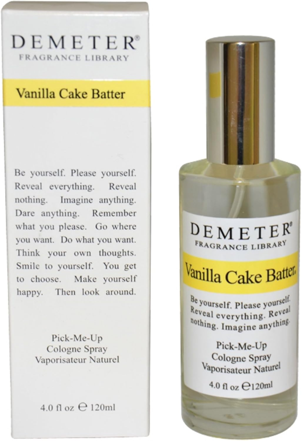 Demeter Vanilla Cake Batter Pick-Me up Cologne Spray 4.0 Oz/ 120 Ml, 313 G