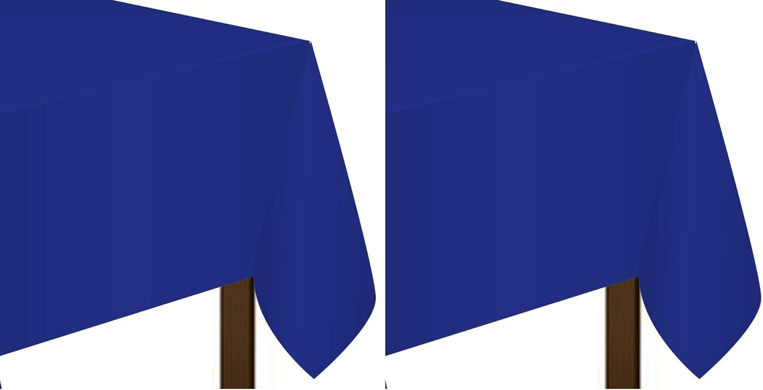 Amscan Plastic Rectangular Tablecover, Silver image number 6