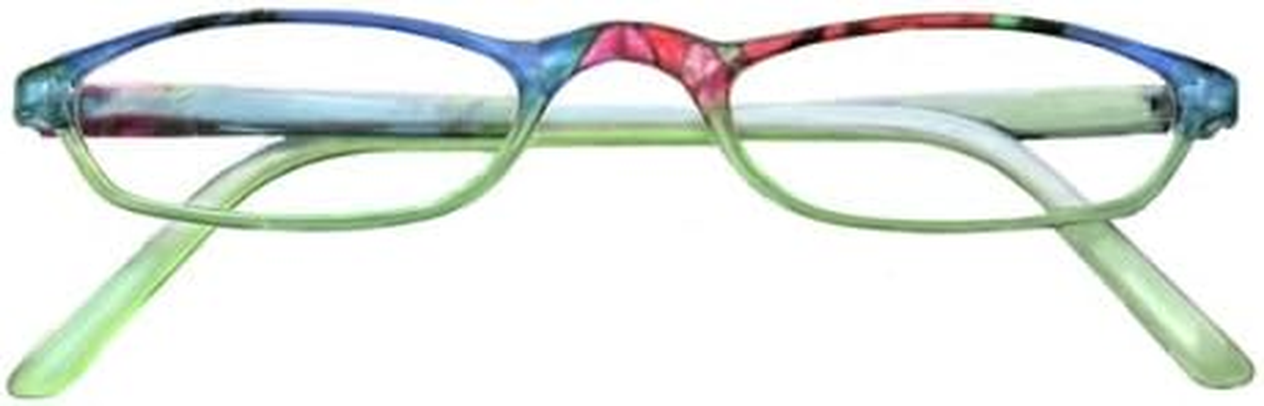 Peepers by Peeperspecs Key West Sunrise Rectangular Reading Glasses, Blue/Green, 45 Mm + 2