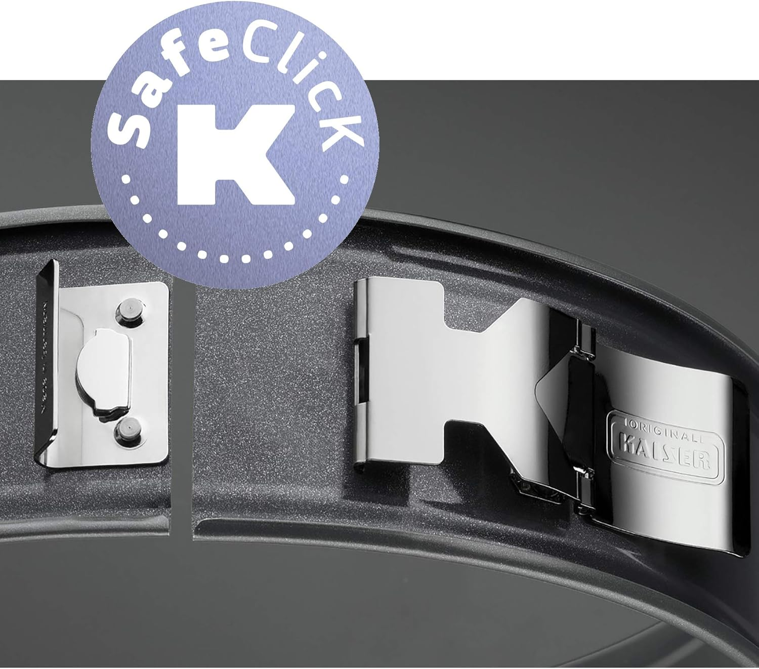 Original Kaiser La Forme plus Springform Cake Tin, 30 Cm, Round, Flat Base, Safeclick Closure, Cake Tin with Enamel Base, Non-Stick Coating, Cut-Resistant, Leak-Proof image number 2