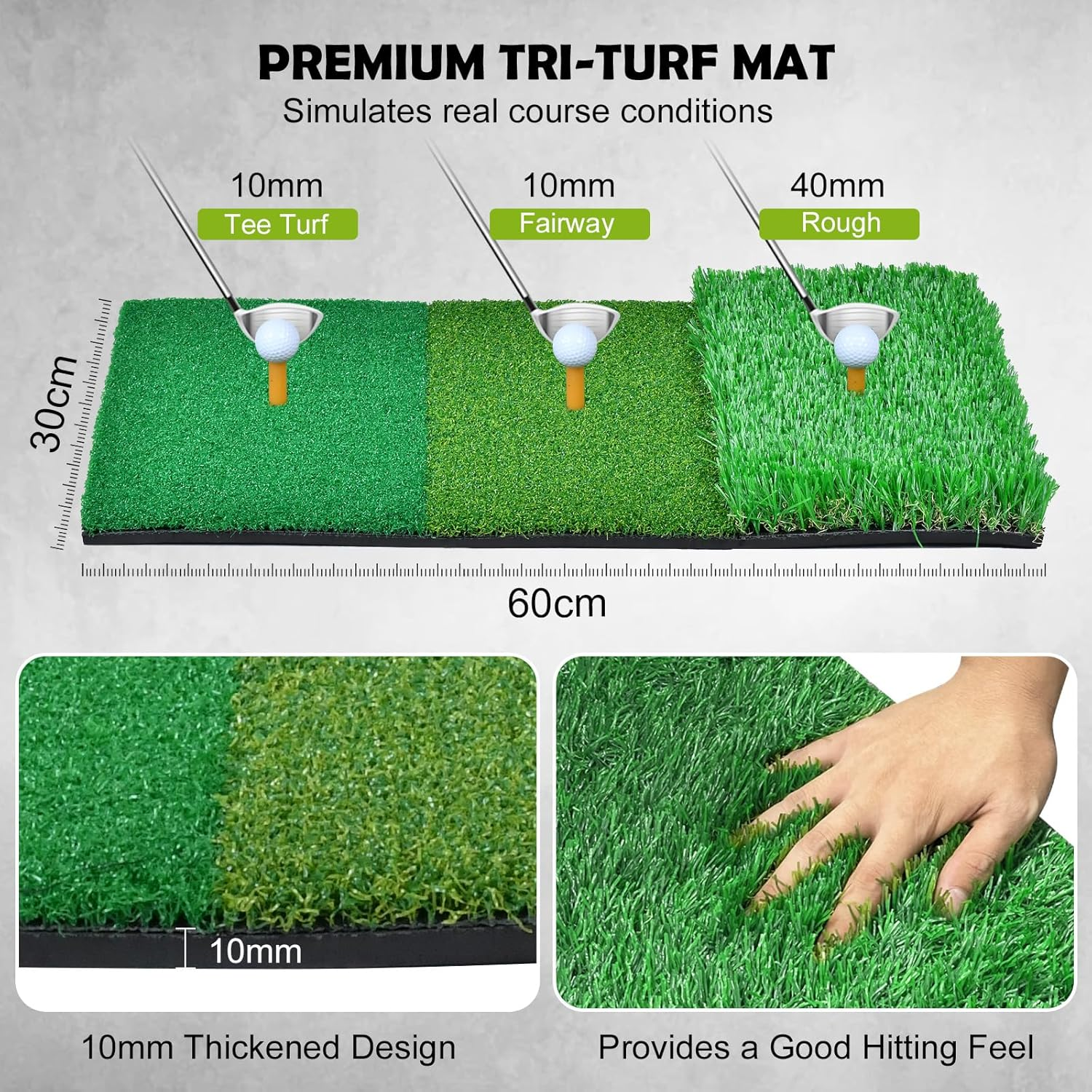 Advwin 10X7Ft Golf Practice Net for Backyard & Indoor &ndash; Driving Swing Training Aid with Target, Mat, 5 Balls & Carry Bag &ndash; Chipping & Hitting Net for Beginners & Pros image number 6