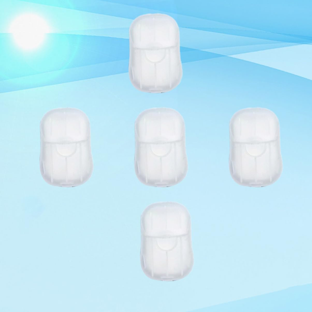 BRIGHTFUFU 20Sheets Travel Hand Soap Sheets of Confetti Soap Paper Portable Sheets for Bath Face Hand Wash for Camping Hiking Travel