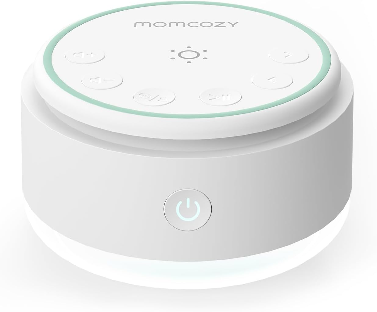 Momcozy White Sound Machine for Baby Kids - Portable Sound Machine with Night Light, 20 Soothing Sounds for Sleeping, Personalized Timer and Memory Function（Cold Light）