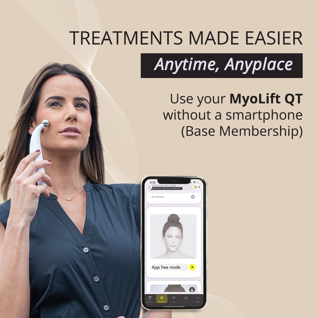 7E Wellness Myolift QT Microcurrent Facial Device with Smart Current Technology and Smartphone App - Portable Skin Care Tools, Instant Face Lift, anti Aging, Skin Tightening - up to 400 Microamps image number 1