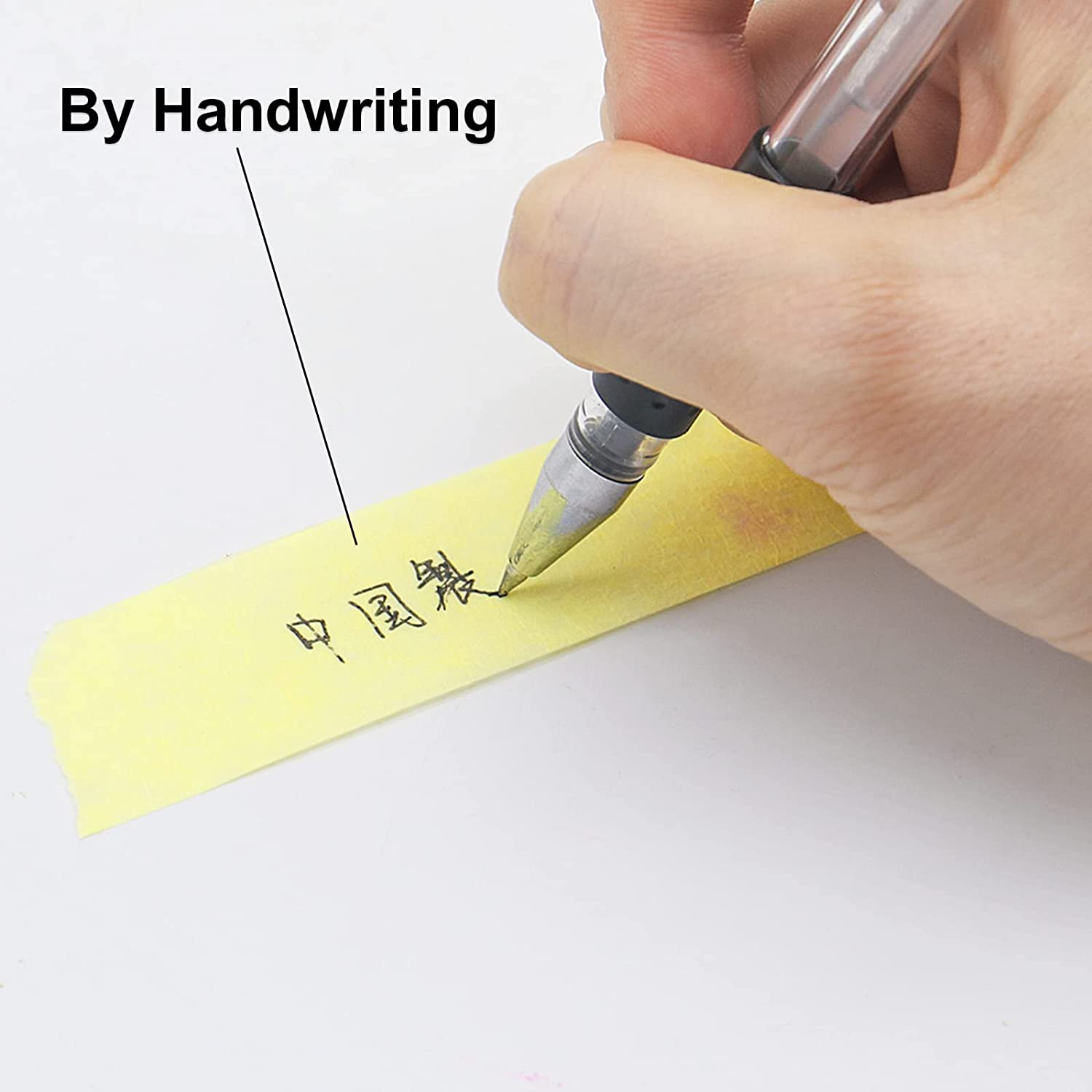 BOMEI PACK Yellow Masking Tape Decorative Writable Yellow Painters Tape for Arts & Crafts,3 Rolls Pack, 24Mm X 20M per Roll image number 2