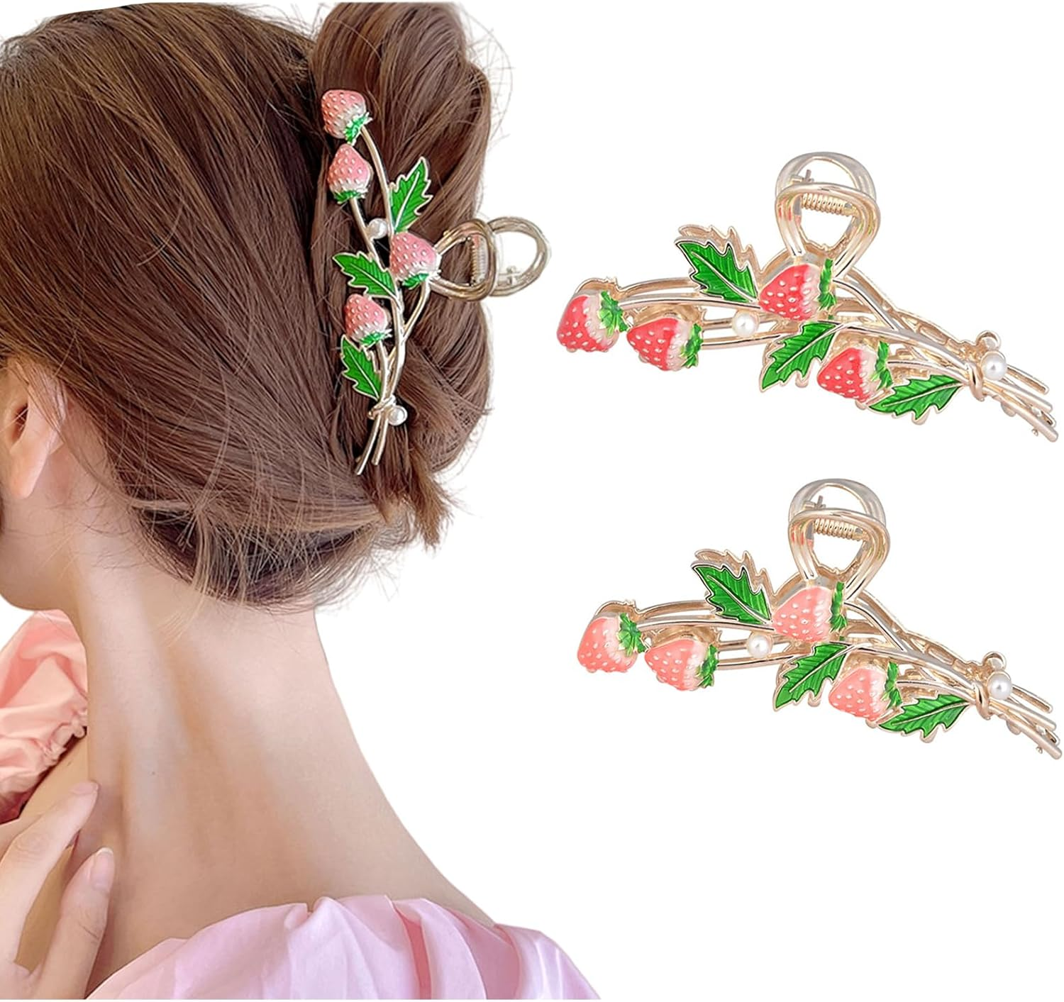 Itingstere Butterfly Hair Claw Clips for Women,2Pcs Large Non-Slip Strong Metal Butterfly Hair Clips Sparkly Hold Hair Jaw Clips Cute Hair Claws Big Butterfly Clips Cute Hair Clips Headwear Gifts