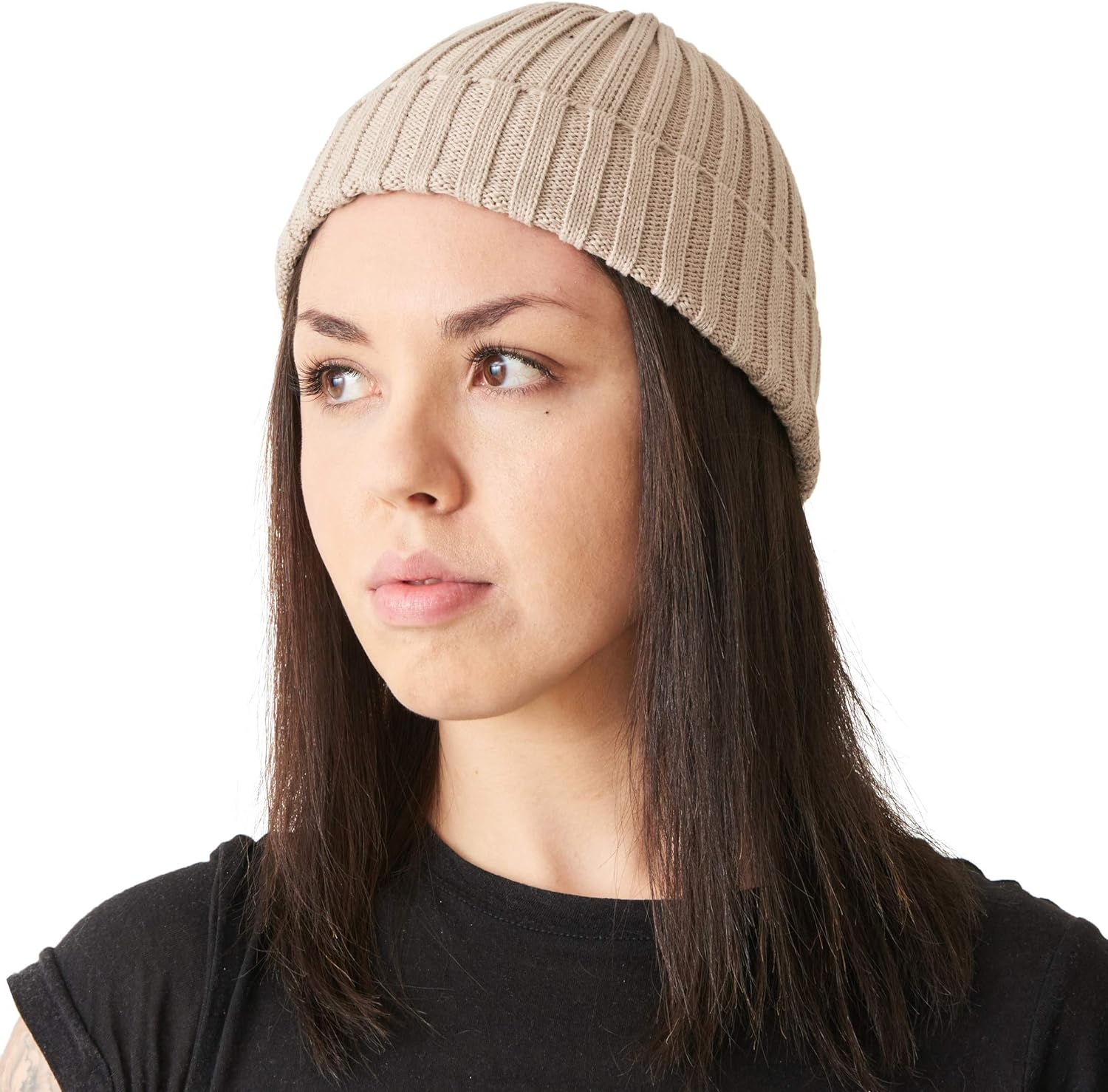 CHARM Mens Fisherman'S Beanie Hat - Cotton Slouch Cap Women Chemo Knit Winter