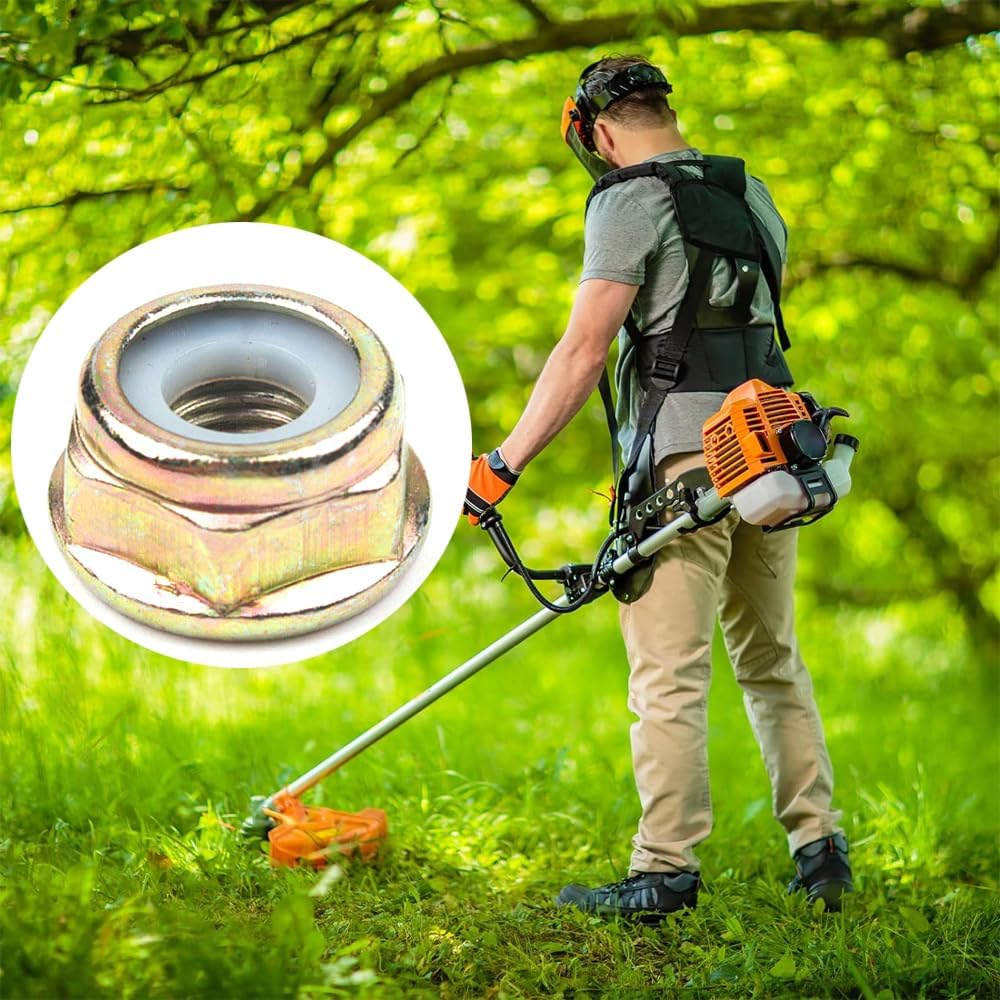 10Pcs Universal Left Hand Thread Blade Nut, Replacement for String Trimmer Brush Cutter Gear Head Blade Case Accessories image number 1