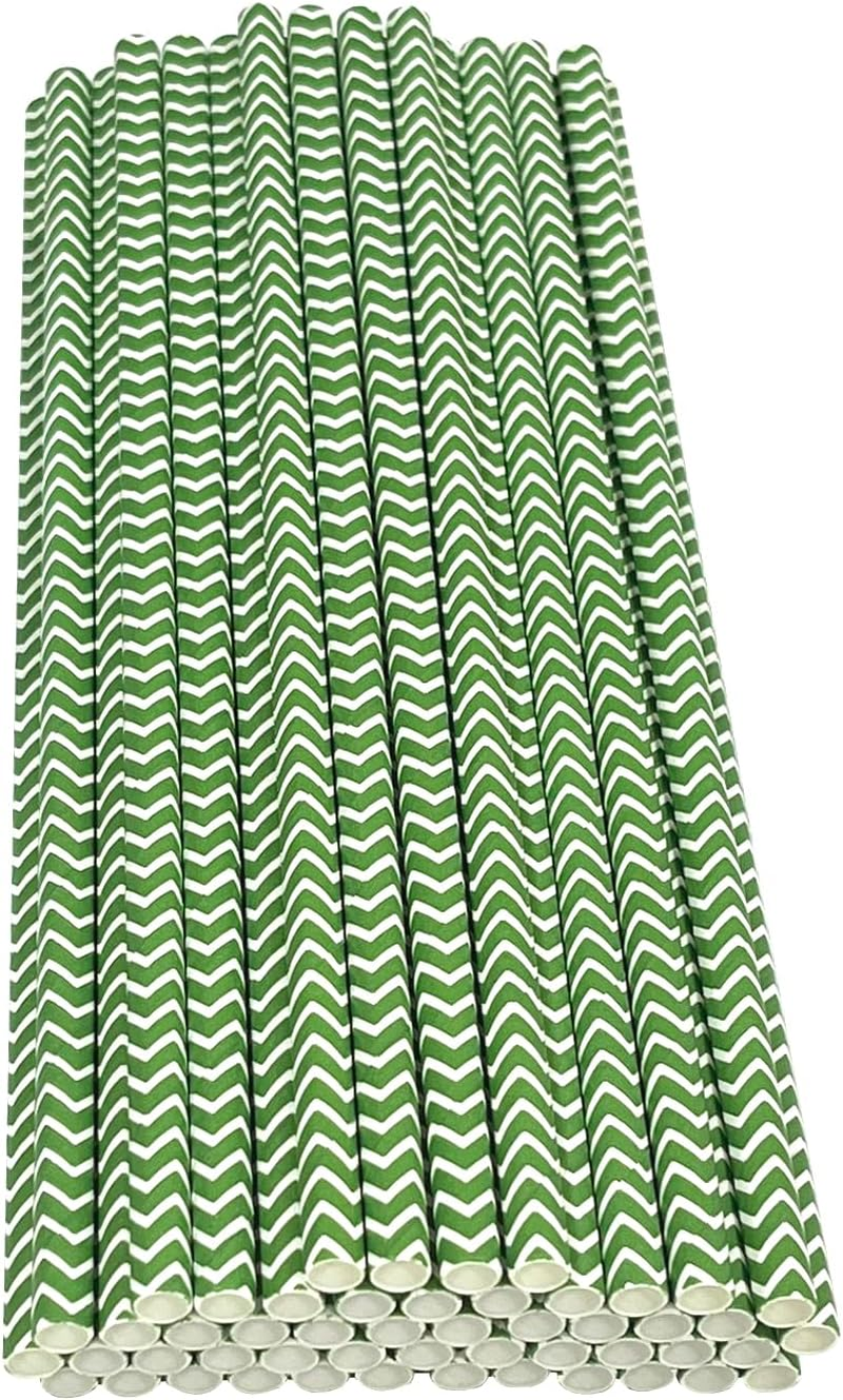 Haobase 50Pcs Paper Drinking Straws, Biodegradable Paper Straws for Drinking Cocktail, Coffee, Cold Drinks (Ripples Pattern) (Brown Ripples)