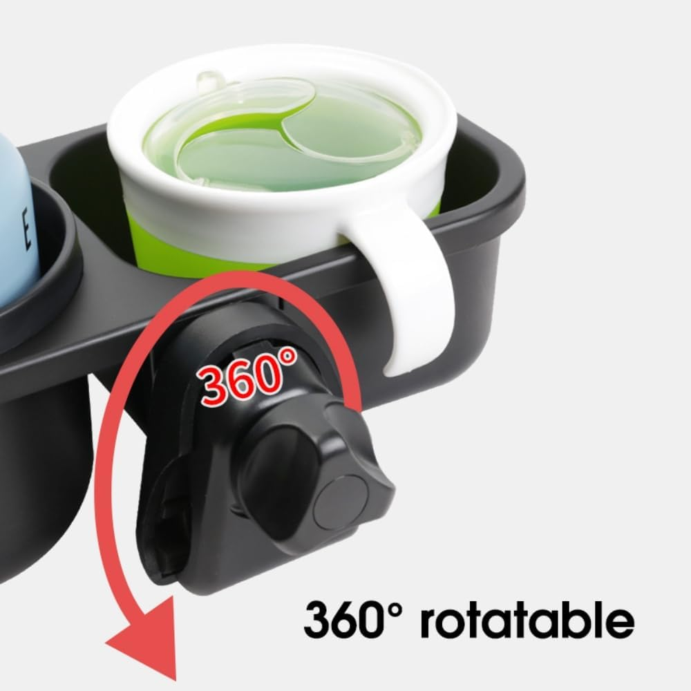 Universal Stroller Snack Tray, Stroller Cup Holder, Tray with Cup Holder, Stroller Attachment Accessories image number 3