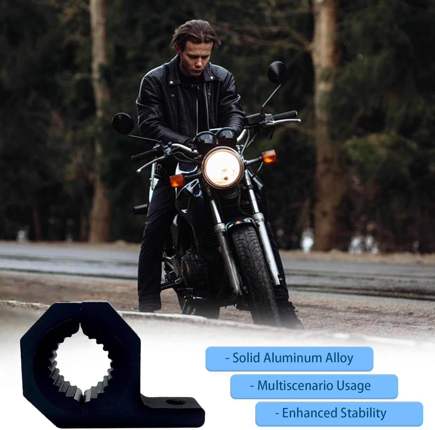 Spotlight Bracket Mount | Motorcycle Clamp Mount | Motorcycle Clamp Mount, Bumper Roof Rack Roll Bar Aluminum Alloy for Off-Road Vehicles image number 6