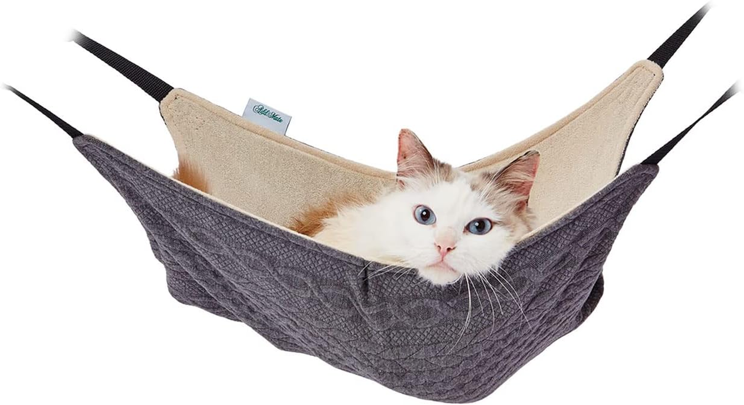 ADD. Mate Cat Hammock, Wrapped in Knit Fabric, Pink, One Size