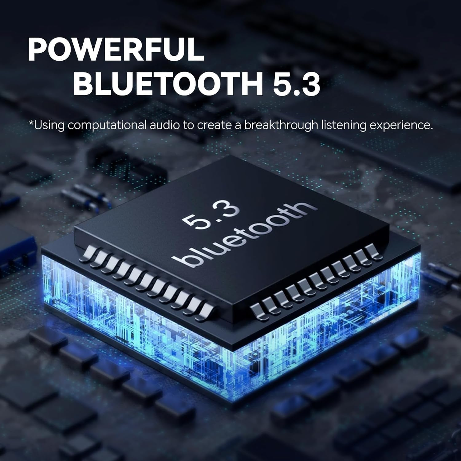 ND NEXT DESTINATION Wireless Bluetooth Headphones, Hybrid Headphones with Microphone and Hifi Stereo Sound, Wireless Over-Ear Headphones, Noise Cancelling, White image number 2