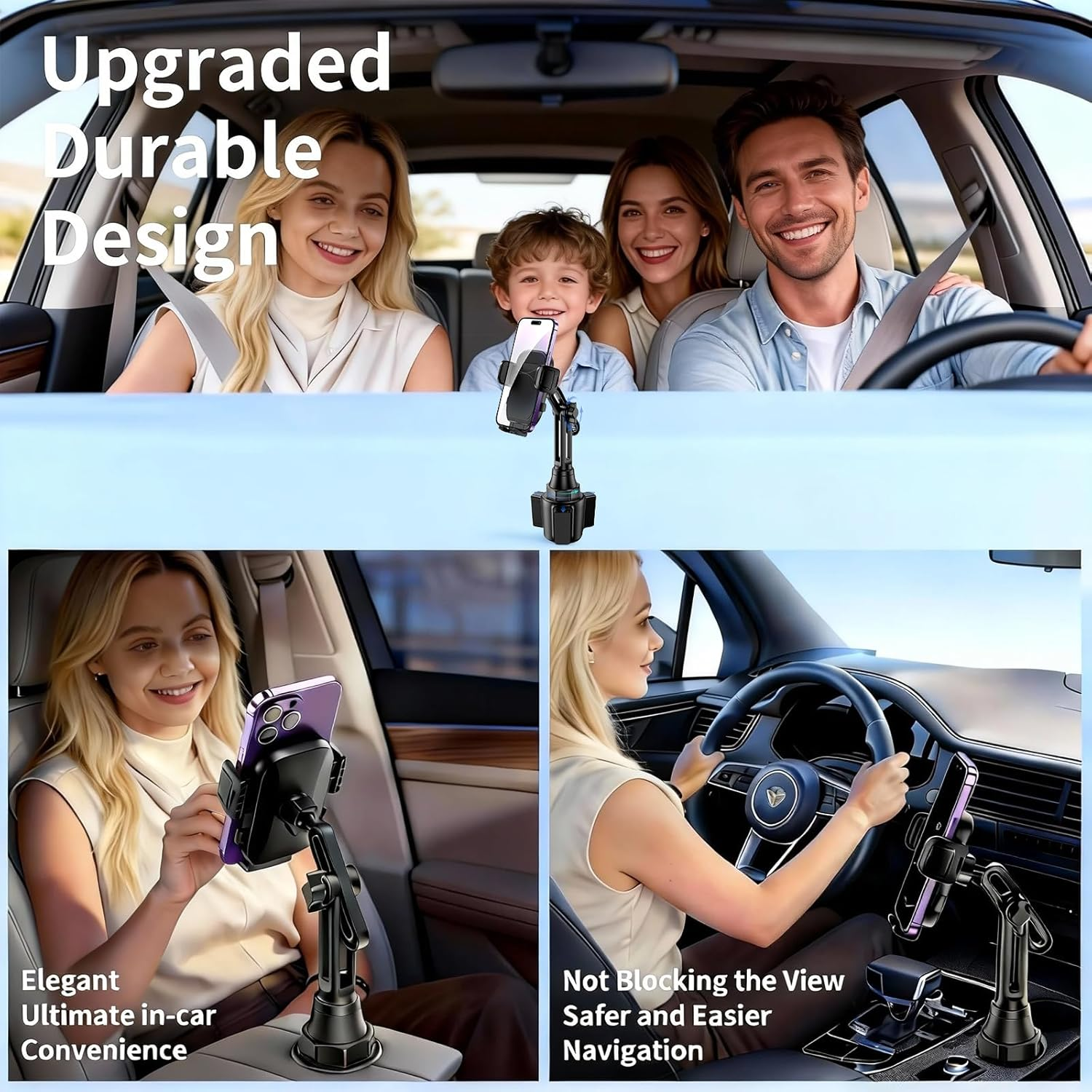 Mount for Car Cup Holder Adjustable Long-Necked Cup Holder Phone Stand 360&deg; Adjustable Stand Holder for Iphone XR/XS Max/X/8/7 Plus/6S/Samsung Galaxy S10+/Note 9/S8 Plus/S7 Edge image number 6