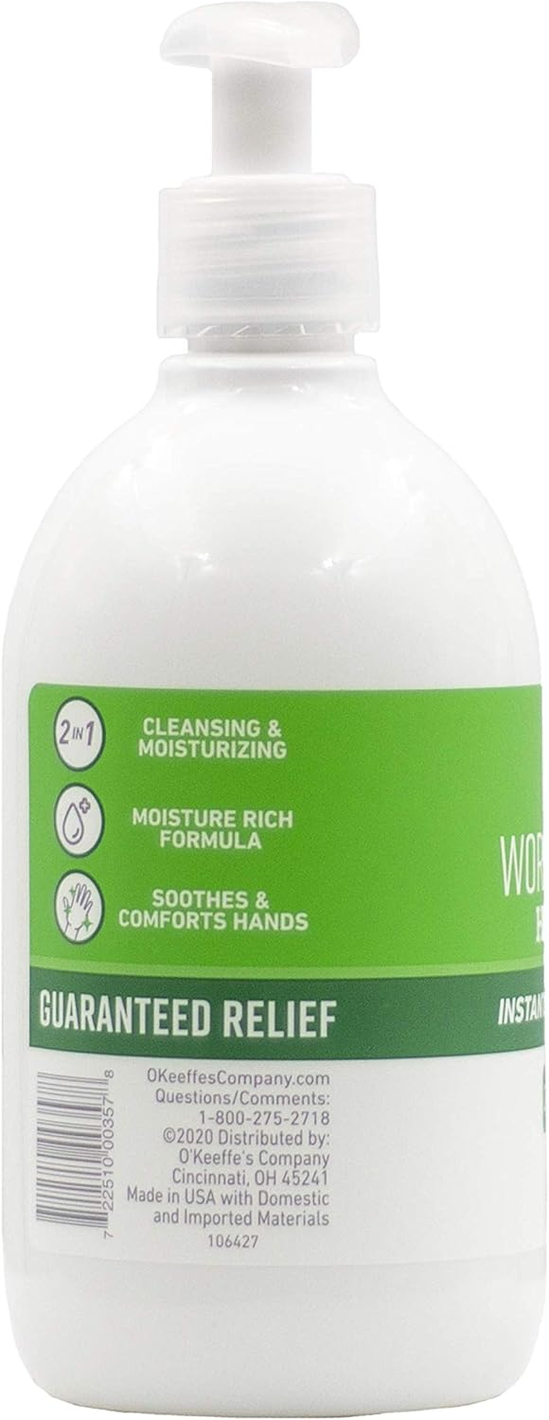 O'Keeffe'S, Working Hands Moisturizing Hand Soap 12 Ounce White, Unscented, 24 Fl Oz, (Pack of 2) image number 1
