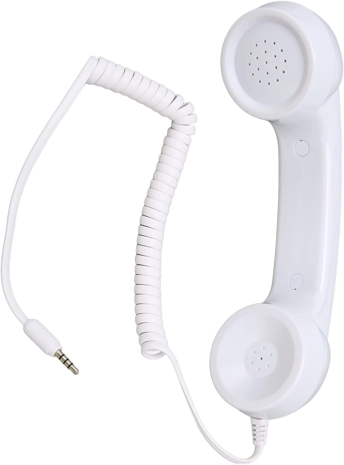 Retro Landline Corded Telephone, Cell Phone Receiver with Microphone, 3.5Mm Multifunction Wired Phone for Smartphones and Computers. (Black)