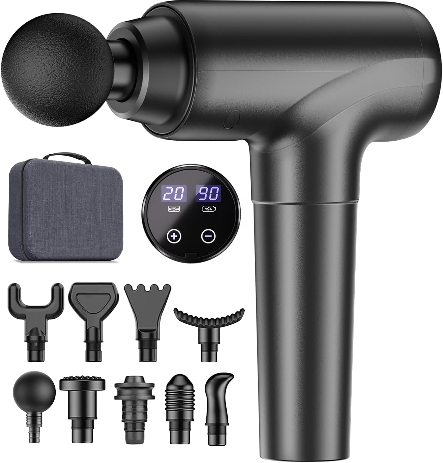 Massage Gun, Muscle Massage Gun Deep Tissue Back Massager for Pain Relief, 20 Speeds Handheld Electric Massager Tool with Silent Brushless Motor, Suitable for Gym Office Home Travel image number 1