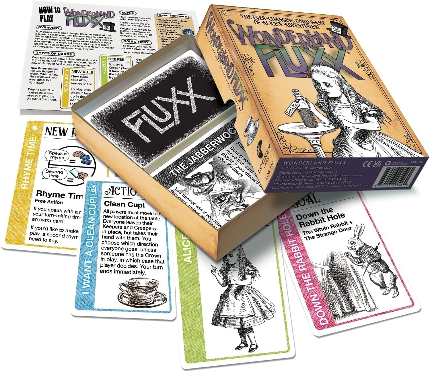 Looney Labs Fluxx Wonderland Card Game, Multicolour image number 4