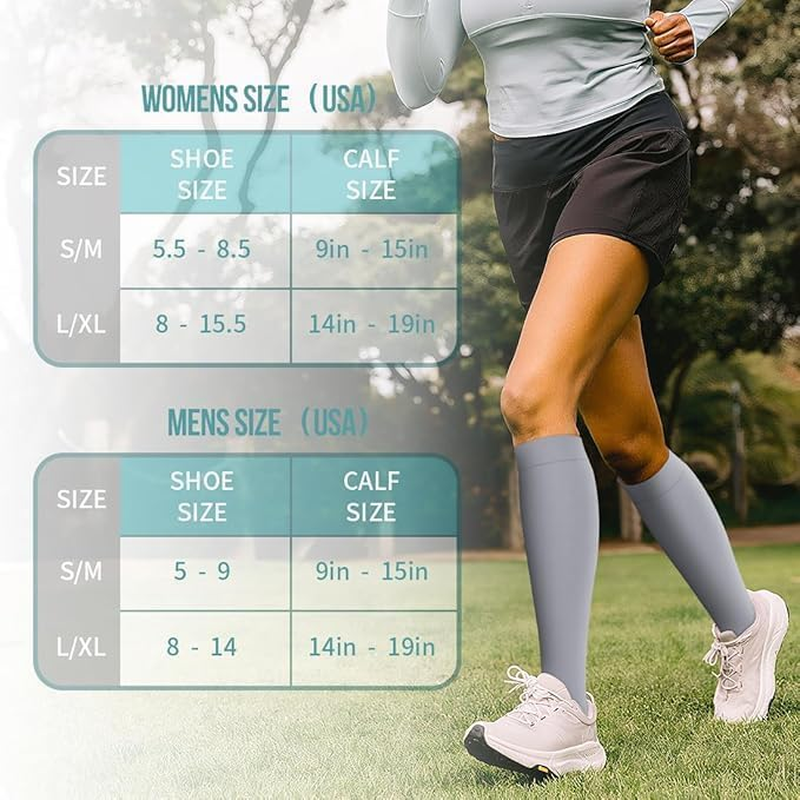 Compression Socks for Women: 8-Pair Compression Socks (S/M Size). Best Circulation Support&mdash;Ideal for Athletic Running, Hiking. Fits Men & Women, Boosts Comfort during Active Pursuits. image number 3