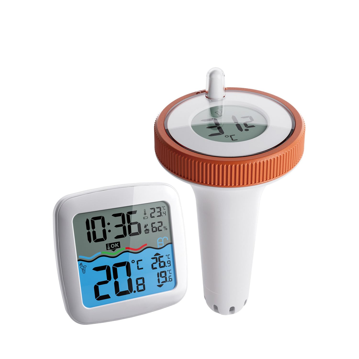 Digital Pool Thermometer, Floating Easy Read, Large Size Water Thermometer for Cold Plunge, IPX8 Waterproof Water Temperature Thermometer for Hottub/Icebath/Swimmingpool/Spa/Aquarium/Pond image number 4