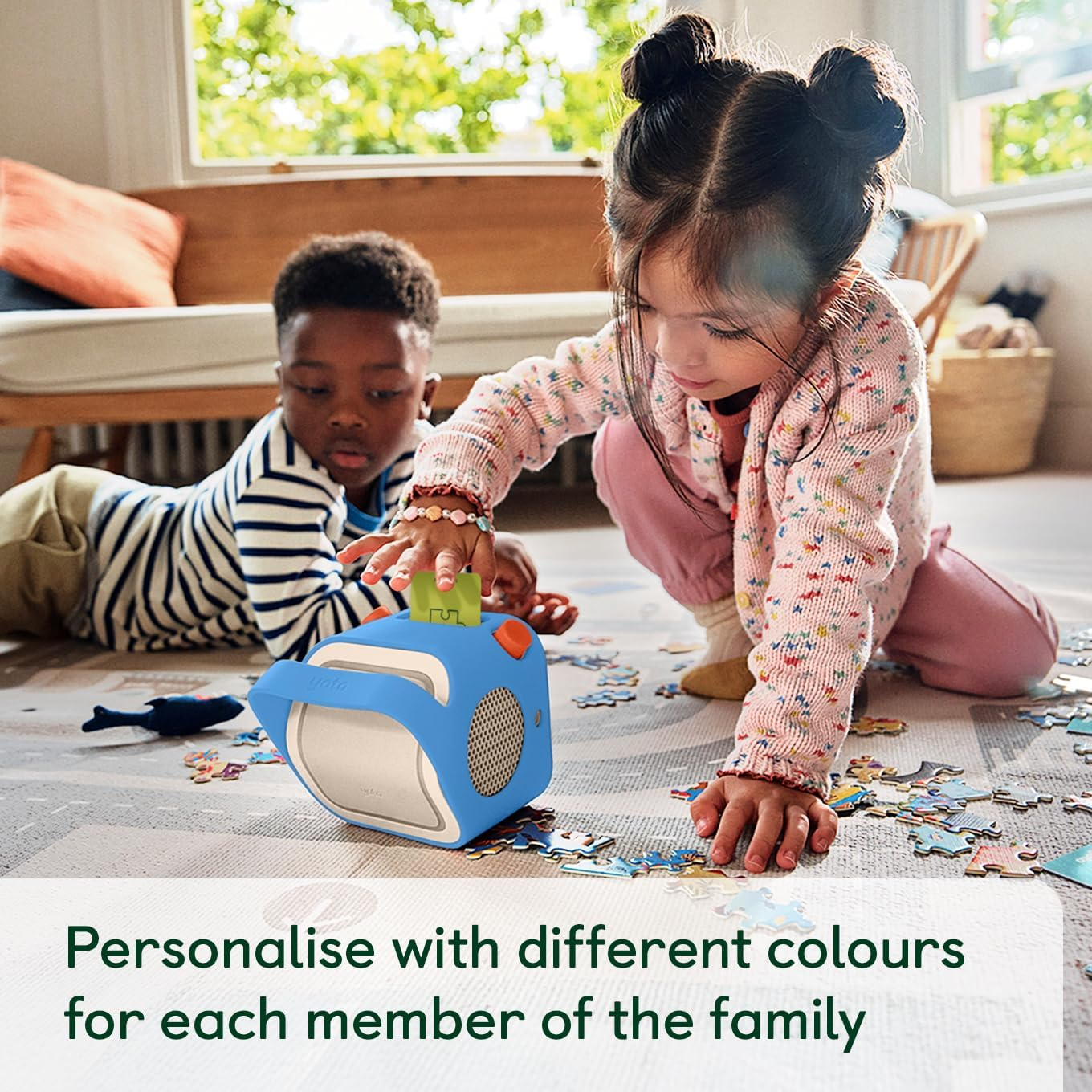 Yoto Adventure Jacket in Blue Bird (3Rd Gen.) &ndash; Accessory for Kids Yoto Player, Fitted Protective Sleeve Case Carrier, Anti-Slip Silicone Skin Cover with Easy-To-Carry Handle image number 4