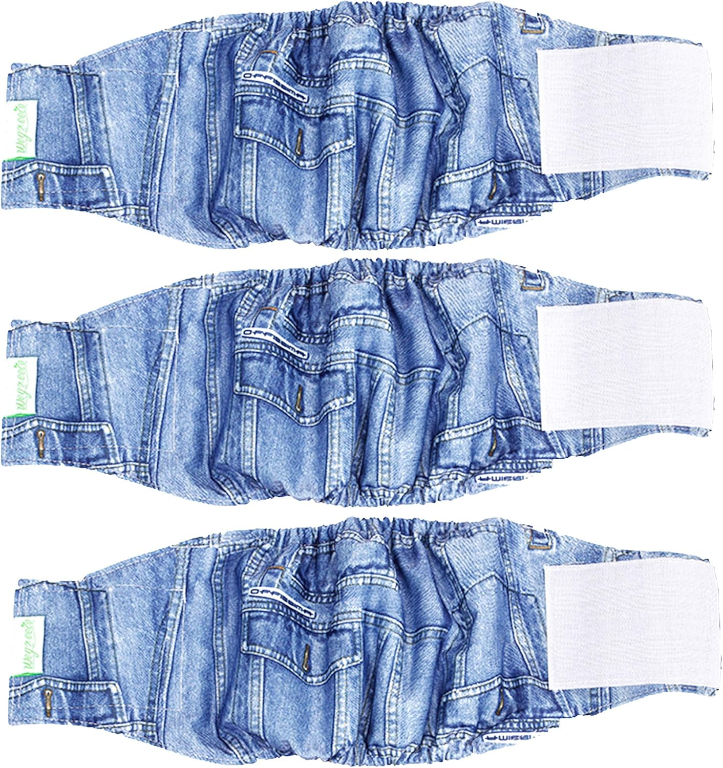 Wegreeco Washable Male Dog Belly Band Pattern- Pack of 3 - Washable Male Dog Belly Wrap, Dog Diapers Male (S, Magic)