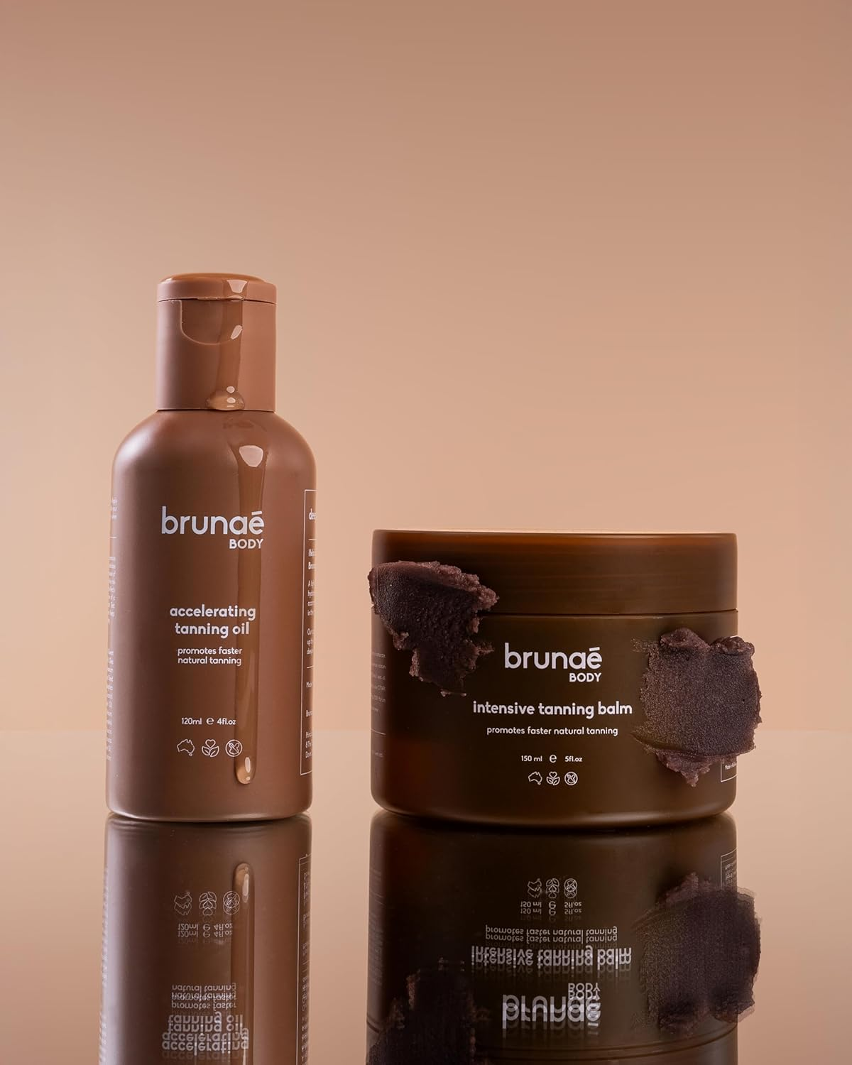 Brunae Body Tanoholic Duo - Accelerating Tanning Oil & Tanning Balm for Faster, Deeper Tan image number 1