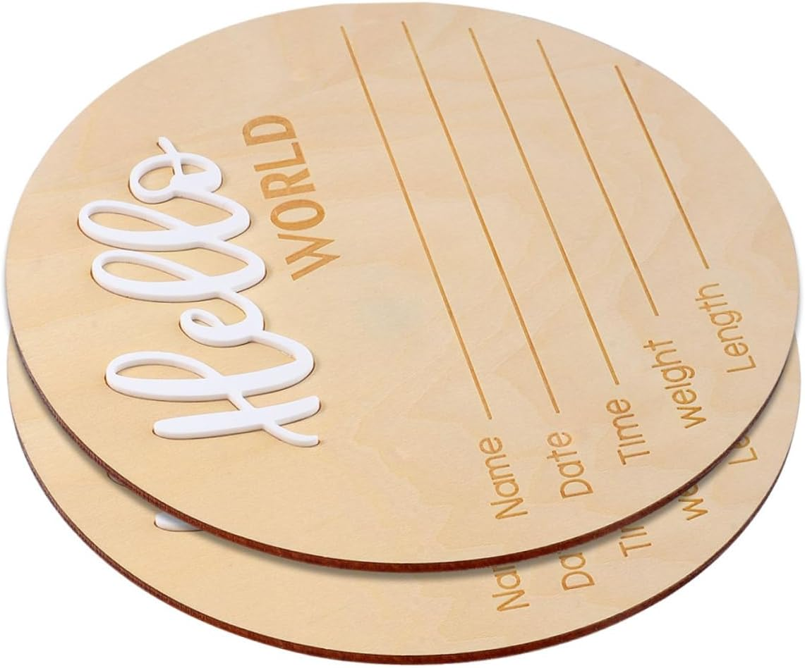 Wooden Newborn Name Sign for Birth Announcement Simple Baby Name Sign for Hospital Photo Prop Greeting Design