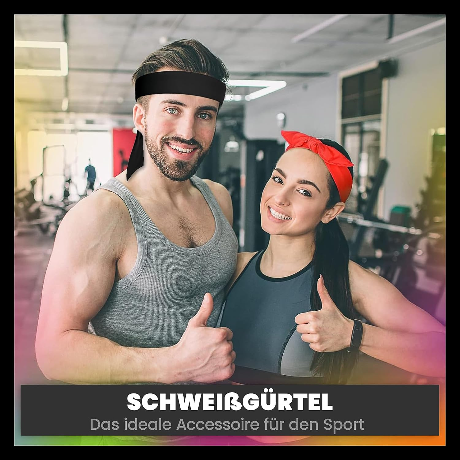 Sports Headband, Pack of 3 Tennis Tie Headband, Adjustable Sweatband, Bandana Cap, Unisex Headband, Sports Headwear for Women and Men, Running, Fitness, Yoga, Tennis (Black, Red, Navy Blue) image number 6