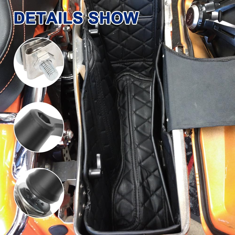 Motorcycle Saddlebag Lever Lock Fastener Bolt Nut Mounting Security Hardware Theft Deterrent System Twist Block,90201540 Compatible with Harley Davidson Touring Ultra-Electra image number 2