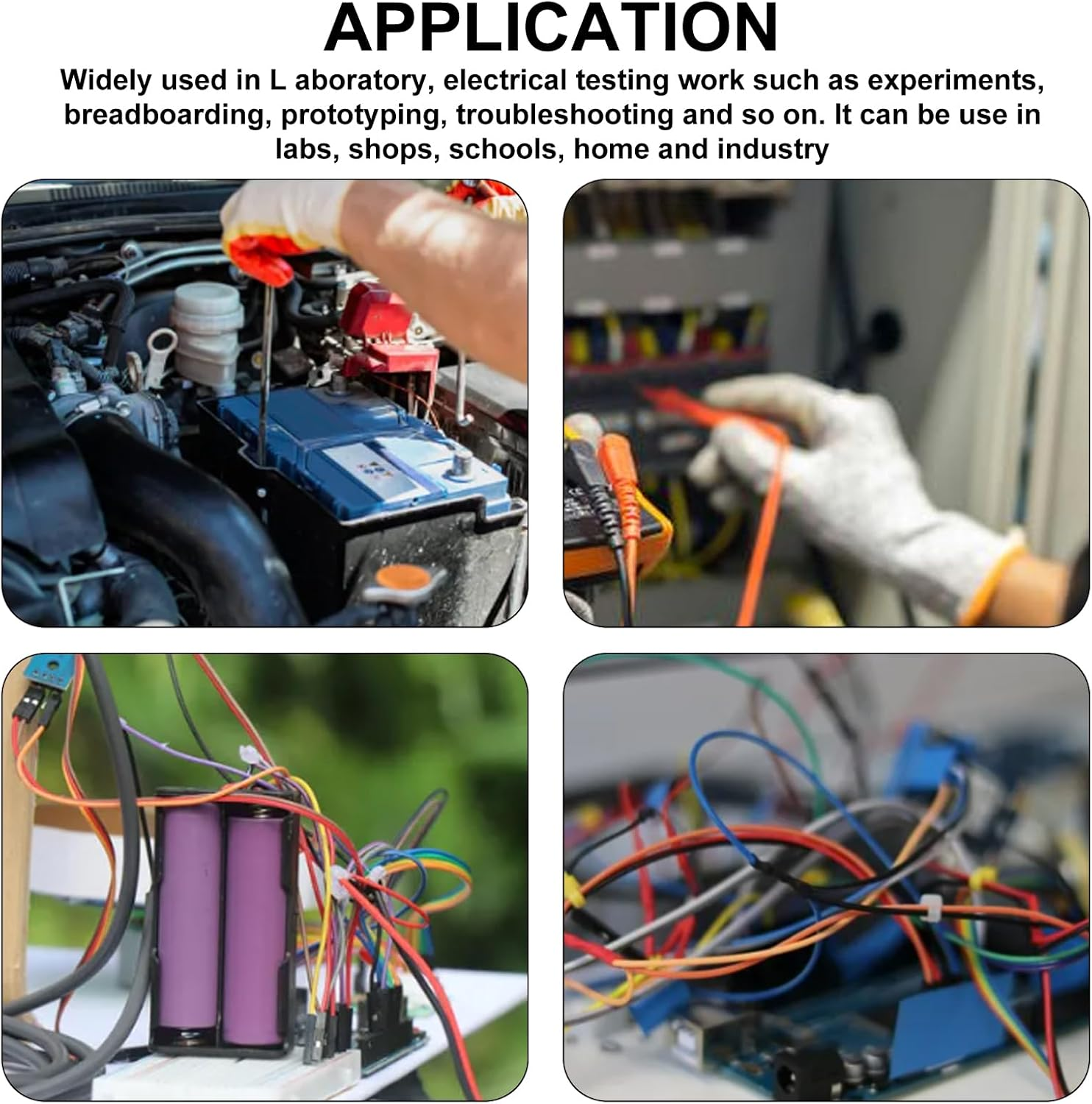 DIANN 60Pcs 10 Type Metal Alligator Clip Clamp Assortment Kit Red Black Crocodile Electrical Test Clamps Connector Jumper Helper with Protective Insulation Cover for Laboratory Testing image number 3