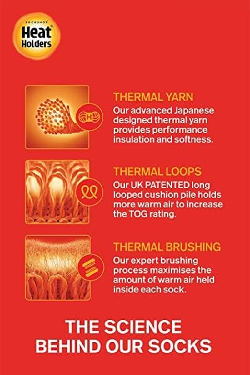 HEAT HOLDERS | Sockshop | Men'S Rowan Flat Knit Thermal Beanie | Warm Winter Hat | One Size | - Black image number 6