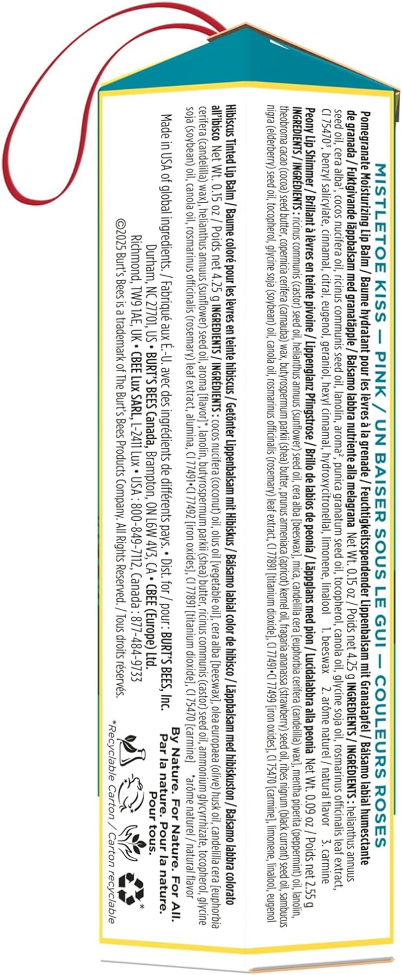 Burts Bees Burts Bees Mistletoe Kiss Gift - for Unisex 1 Pc Kit image number 2