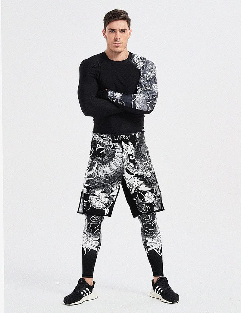 LAFROI Men'S MMA Cross Training Box Shorts Trunks Fight Wear with Drawstring and Pocket image number 6