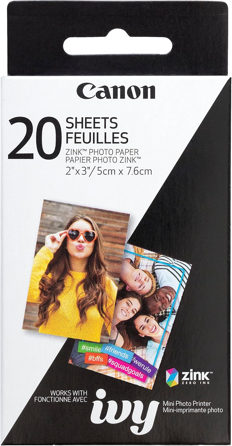 Canon 3215C001 Zink Photo Paper Pack, 50 Sheets, 4.80In. X 2.50In. X 0.75In. image number 1
