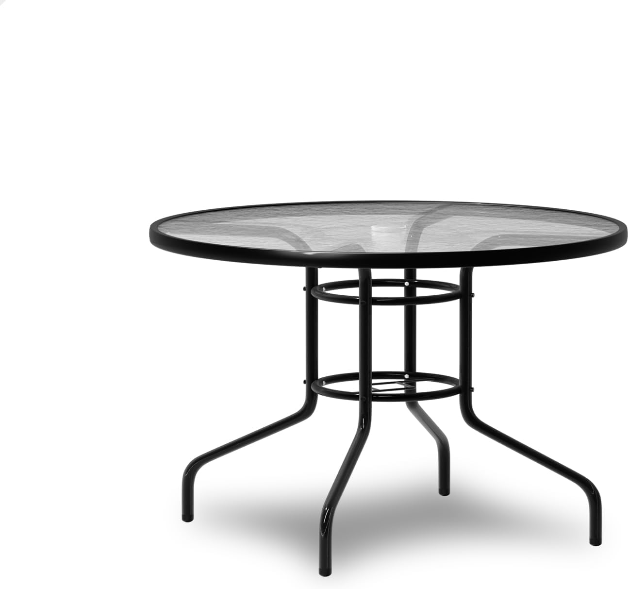 ALFORDSON Outdoor Dining Table Rectangle, Garden Patio Furniture with Patio Desk for Outdoor Chairs, Indoor Bar Table for Patio, Garden, Lawn, Balcony and Swimming Pool Side, 140 * 80 * 70Cm, Black