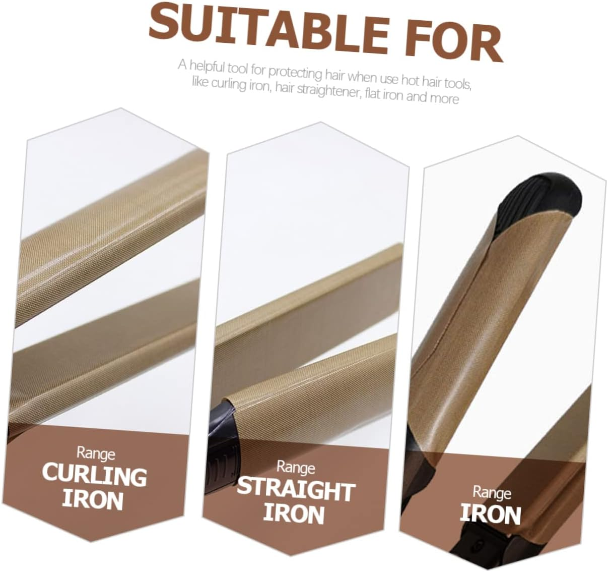 Baluue 10Pcs Hair Iron Straightener Stickers 10X9Cm Heat Insulation Protective Decals for Professional Ceramic Flat Irons Suitable for Salon and Home Styling image number 5