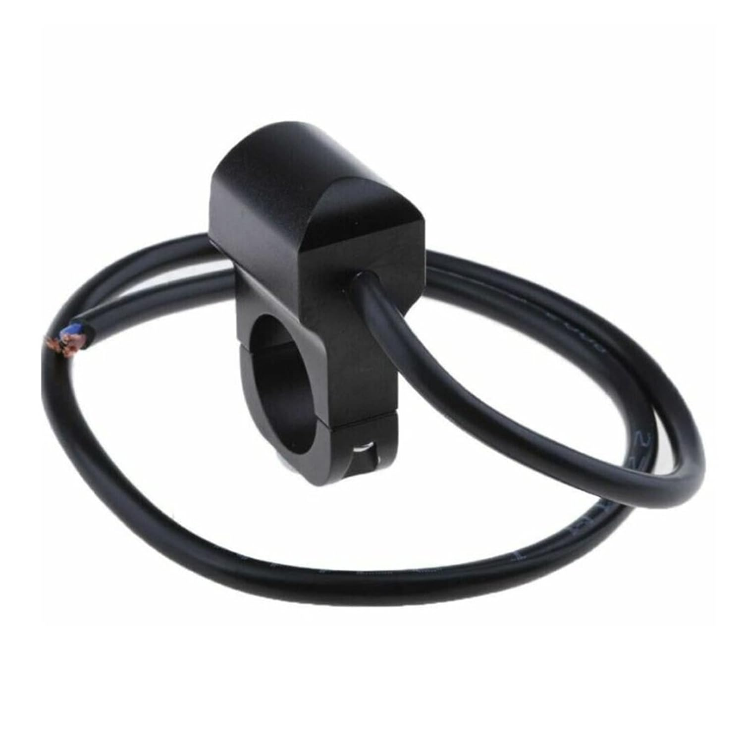 Downwind 22Mm Blue LED Motorcycle Handlebar Switches Headlight Fog Light on off Power Self-Locking Switch Button Electric Vehicle Parts