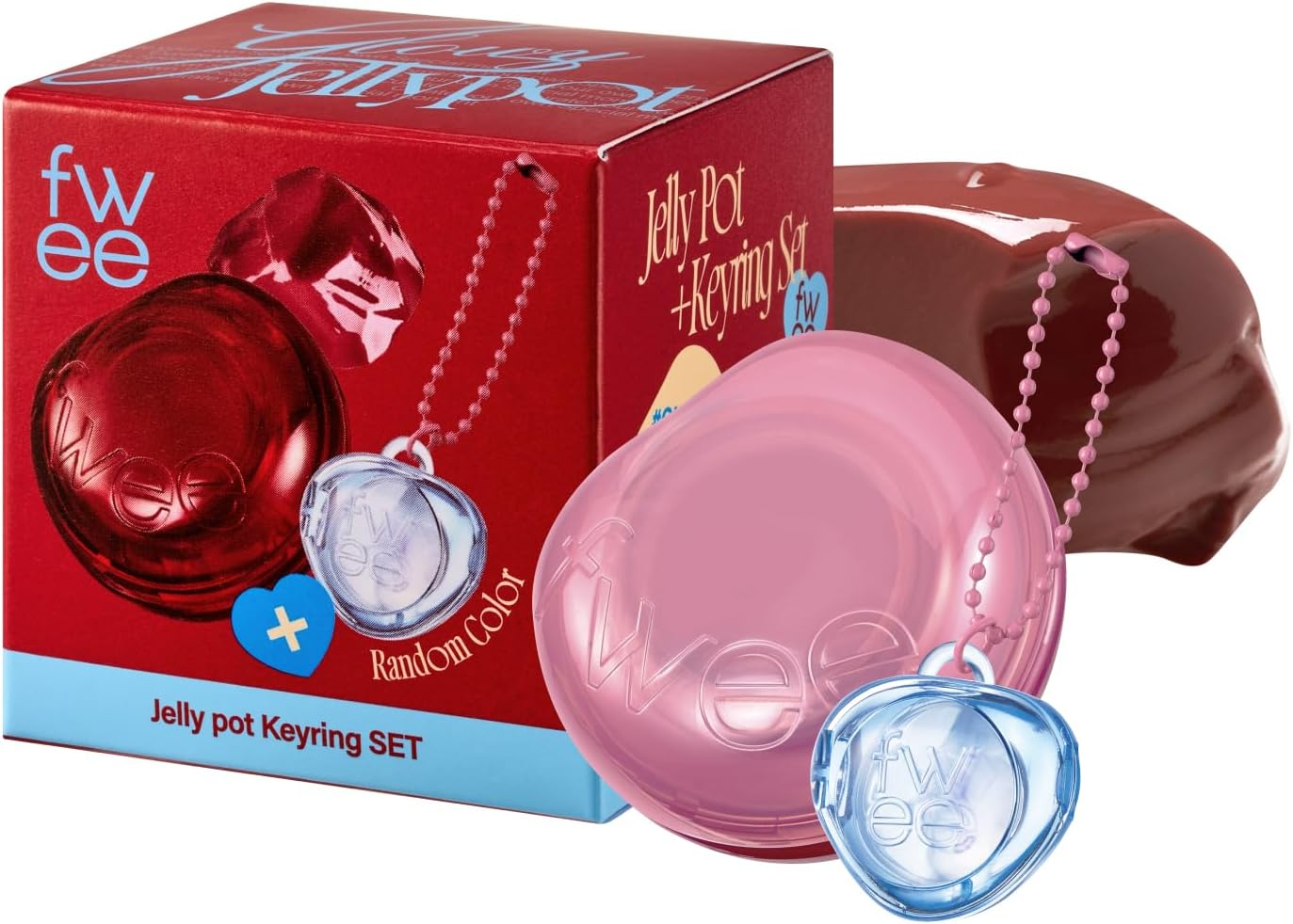 FWEE - Lip & Cheek Glowy Jelly Pot JS01 Rosy Glaze + Keyring 4G