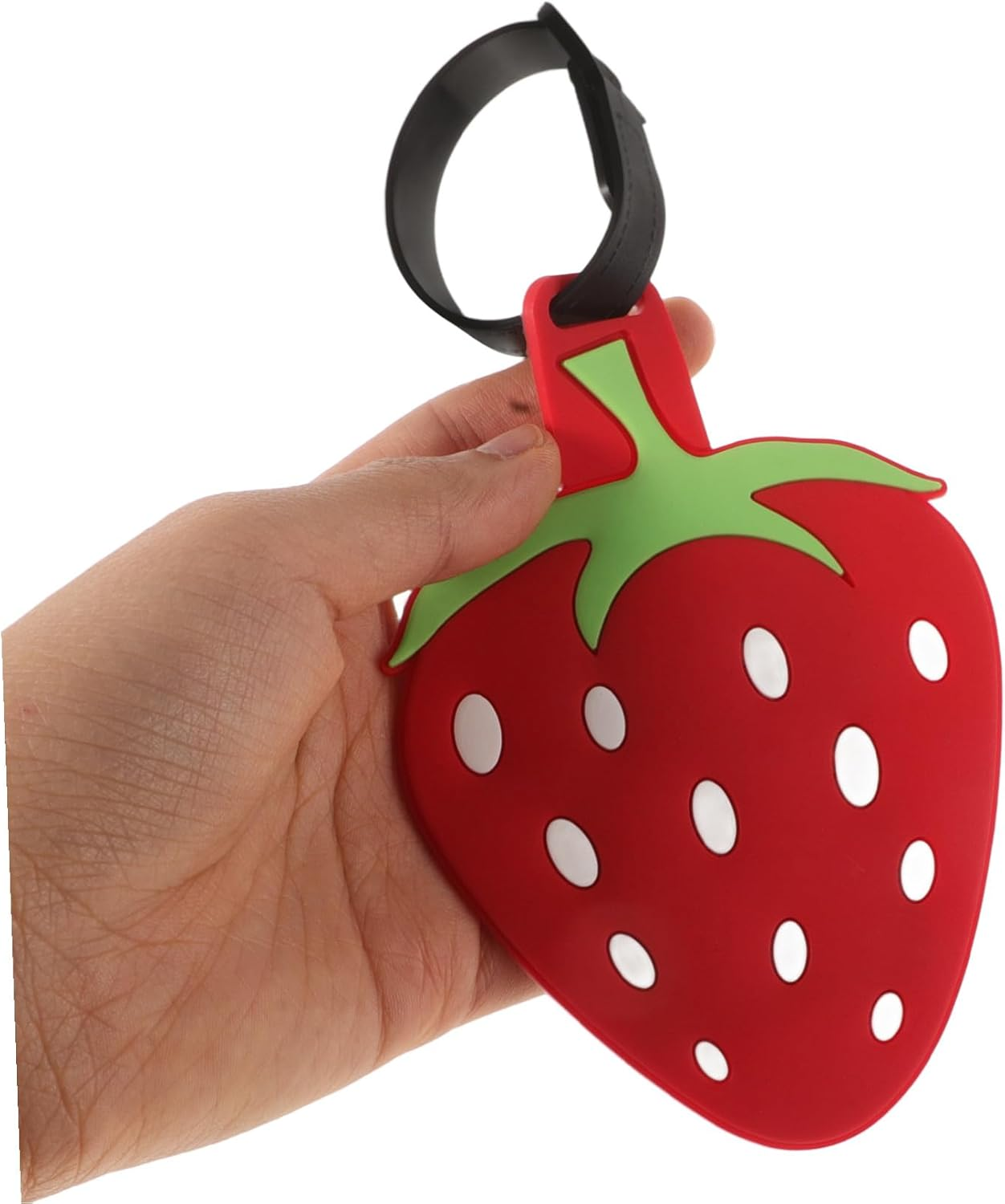 MOBUTOFU Cute Strawberry Luggage Tag for Travel Suitcases Lightweight Cartoon Handbag Label Reusable Baggage Identifier for Checked Bags image number 4