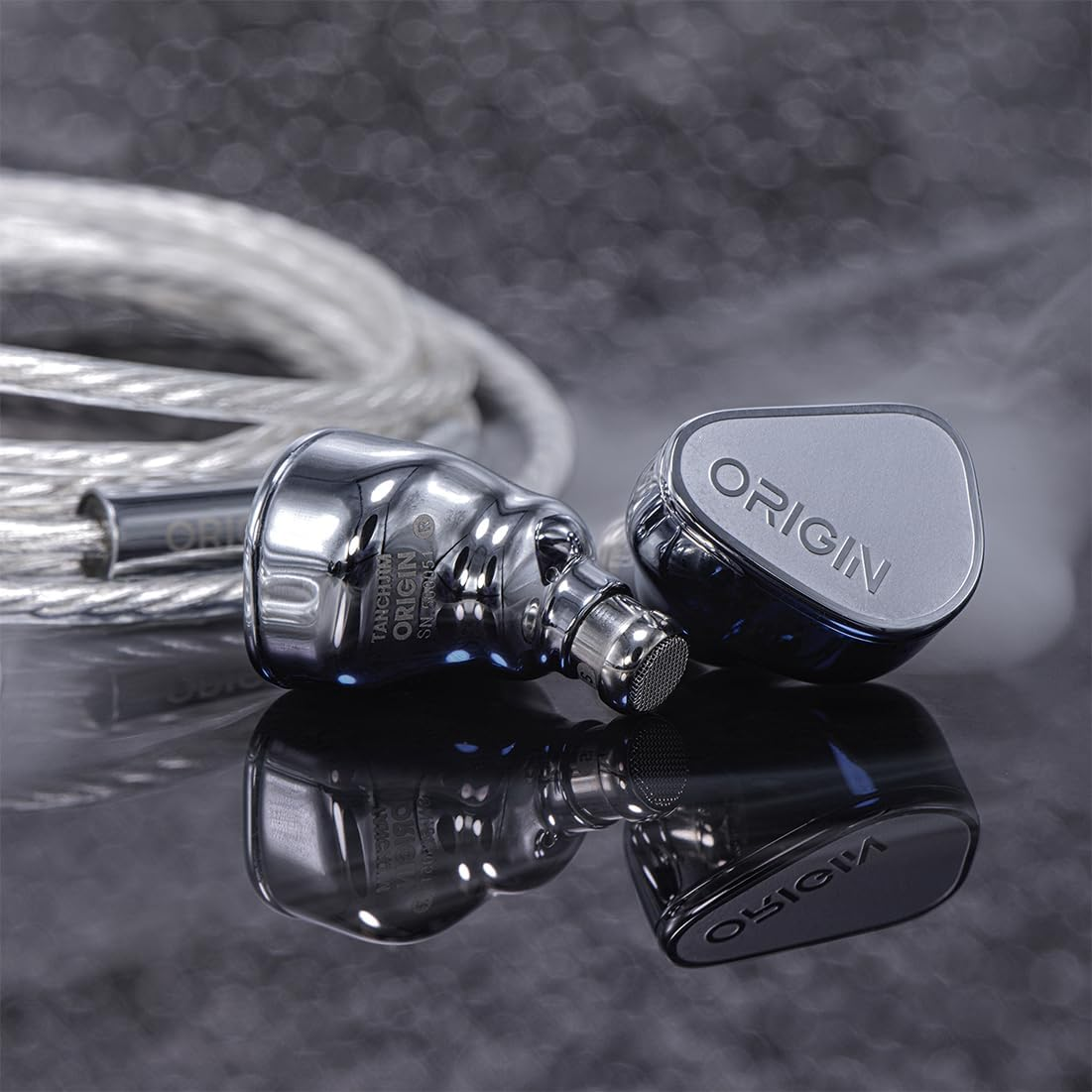 TANCHJIM Origin in Ear Monitor Headphones, 10Mm DTM5 Dynamic Driver Wired Earbuds, Hifi IEM with 3 Replaceable Conduit, 3.5Mm 2 Pin Detachable Cable