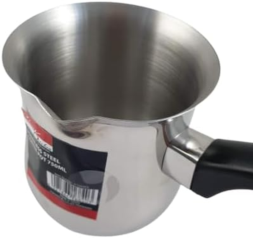 Leona Co 550Ml/750Ml Large Turkish Coffee Pot Stainless Steel Greek Arabic Coffee Maker, Universal Butter and Milk Warmer, Small Sauce Pan (750ML) image number 2